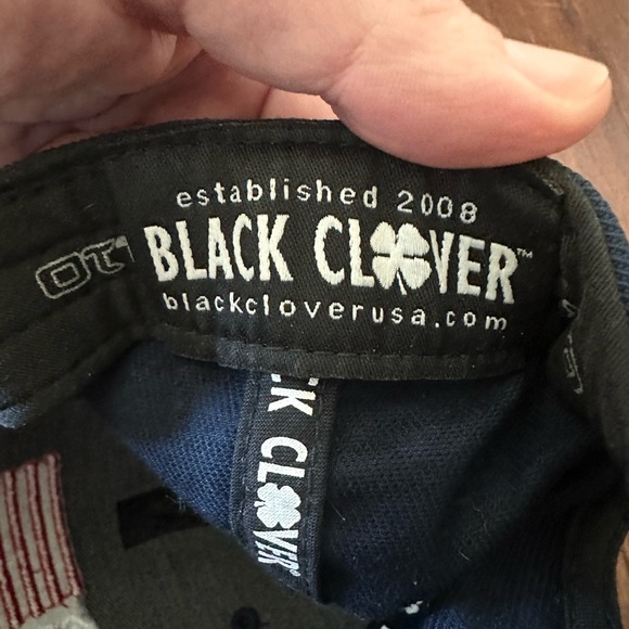 NWOT Black Clover Live Lucky Navy Adjustable Hat Cap American Flag - Picture 5 of 7